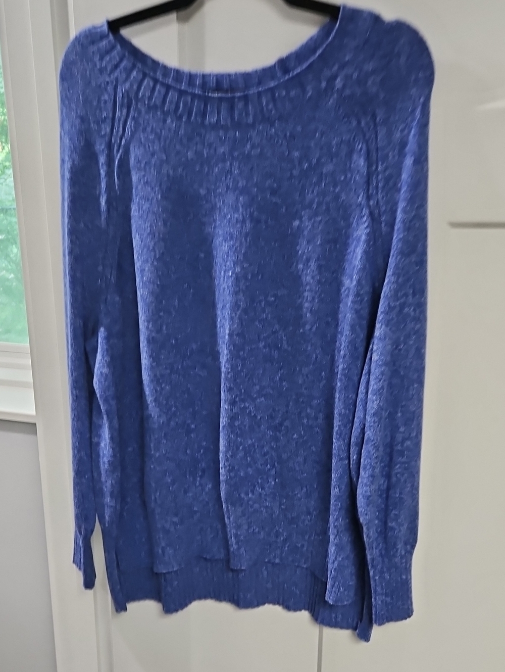 Old Navy Heathered Royal Blue Scoop-Neck Sweater